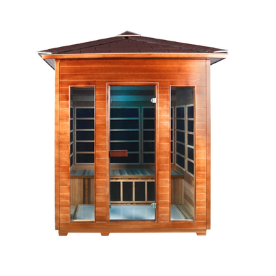 Red Cedar Far Infrared Outdoor Dry Souna Panel Carbon 4 Person Size