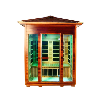 Red Cedar Far Infrared Outdoor Dry Souna Panel Carbon 4 Person Size