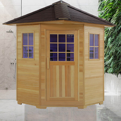 ETL Backyard Indoor Outdoor Dry Souna اتاق بخار 4 نفره
