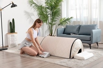 3 منطقه گرمایش کم EMF سونا مادون قرمز Dome Health Care 1300W سونای گنبد صنوبر