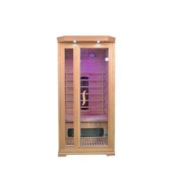1 نفره خانه گوشه سونا مادون قرمز کابین Canada Hemlock Indoor
