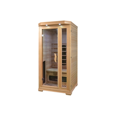 1 نفره خانه گوشه سونا مادون قرمز کابین Canada Hemlock Indoor