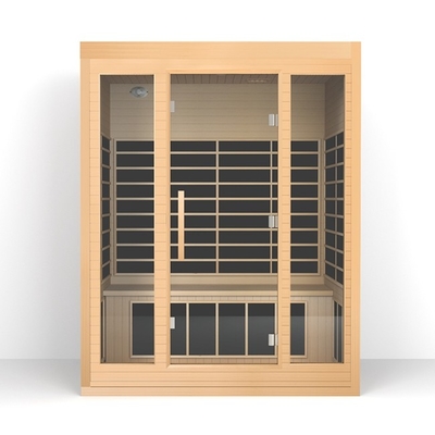 سونا 3 نفره Red Cedar سونای داخلی سنتی با چراغ فیزیوتراپی LED