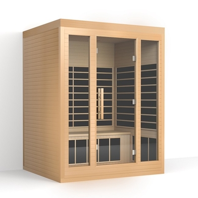 سونا 3 نفره Red Cedar سونای داخلی سنتی با چراغ فیزیوتراپی LED