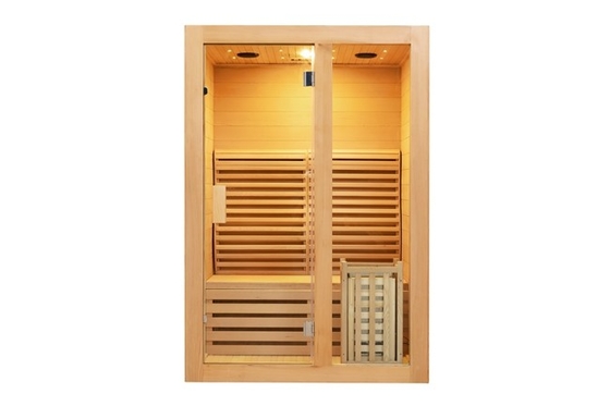 کابین حمام بخار چوبی اتاق سونای بخار یک نفره سدر کانادایی 3 کیلو وات