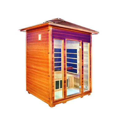 سونای مادون قرمز دور OEM Outside Red Cedar 4 نفر سونای فضای باز